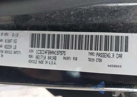 2010 Chrysler Sebring Touring from USA, damaged, VIN 1C3CC4FB0AN197975